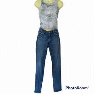 7 For All Mankind Roxanne Casual Retro Skinny Mid Rise Denim Blue Jeans. Size 27